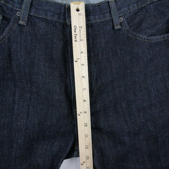 Levis Mens 559 Straight Leg Jeans Dark Wash Denim High Rise Cotton Size 42x34 - Picture 5 of 12